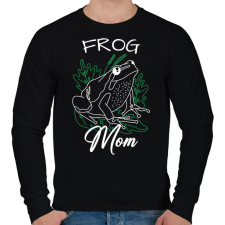 PRINTFASHION Frog Mom - Férfi pulóver - Fekete férfi pulóver, kardigán