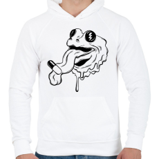 PRINTFASHION Frog with drug - Férfi kapucnis pulóver - Fehér