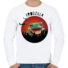 PRINTFASHION Frogzilla - Férfi pulóver - Fehér férfi pulóver, kardigán