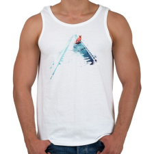 PRINTFASHION From nowhere to nowhere - Férfi atléta - Fehér atléta, trikó