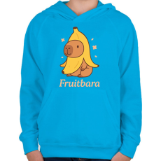 PRINTFASHION Fruitbara - Gyerek kapucnis pulóver - Azúrkék