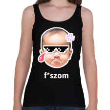 PRINTFASHION fszom 2 - Női atléta - Fekete női trikó