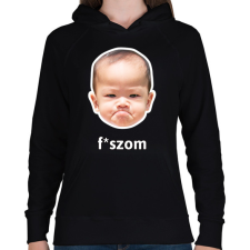 PRINTFASHION fszom - Női kapucnis pulóver - Fekete női pulóver, kardigán