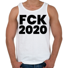 PRINTFASHION Fuck 2020 - Férfi atléta - Fehér atléta, trikó