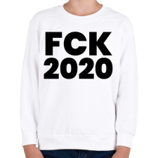 PRINTFASHION Fuck 2020 - Gyerek pulóver - Fehér gyerek pulóver, kardigán