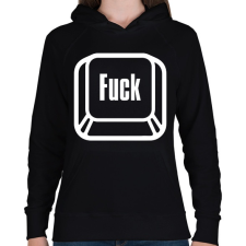 PRINTFASHION Fuck billentyű - Női kapucnis pulóver - Fekete női pulóver, kardigán