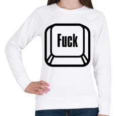 PRINTFASHION Fuck billentyű - Női pulóver - Fehér