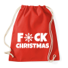 PRINTFASHION FUCK CHRISTMAS - Sportzsák, Tornazsák - Piros