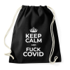 PRINTFASHION FUCK COVID2 - Sportzsák, Tornazsák - Fekete