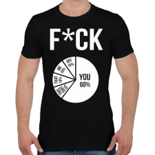 PRINTFASHION Fuck - Férfi póló - Fekete férfi póló