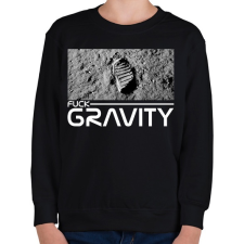 PRINTFASHION Fuck Gravity - Gyerek pulóver - Fekete gyerek pulóver, kardigán