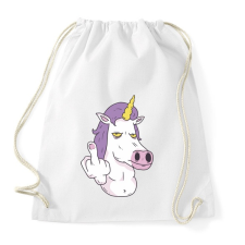 PRINTFASHION Fuck it unicorn - Sportzsák, Tornazsák - Fehér tornazsák