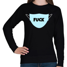 PRINTFASHION FUCK MASZK - Női pulóver - Fekete