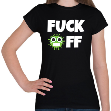 PRINTFASHION FUCK OFF CORONA - Női póló - Fekete női póló