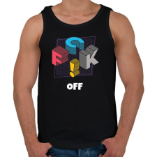 PRINTFASHION FUCK OFF - Férfi atléta - Fekete atléta, trikó