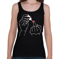 PRINTFASHION fuck off manikur - Női atléta - Fekete