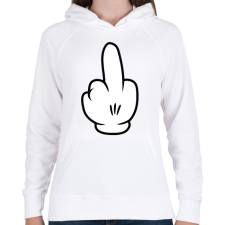 PRINTFASHION Fuck off - Női kapucnis pulóver - Fehér női pulóver, kardigán