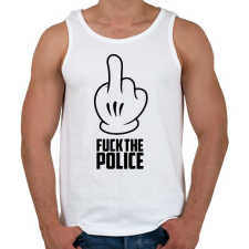 PRINTFASHION Fuck the police - Férfi atléta - Fehér atléta, trikó