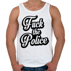 PRINTFASHION fuck the police - Férfi atléta - Fehér