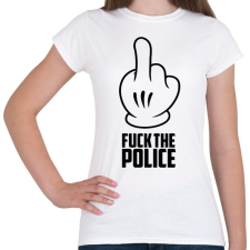 PRINTFASHION Fuck the police - Női póló - Fehér női póló