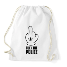 PRINTFASHION Fuck the police - Sportzsák, Tornazsák - Fehér tornazsák