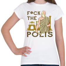 PRINTFASHION Fuck the Polis - Női póló - Fehér női póló