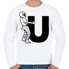 PRINTFASHION Fuck U - Férfi pulóver - Fehér