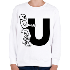 PRINTFASHION Fuck U - Gyerek pulóver - Fehér gyerek pulóver, kardigán
