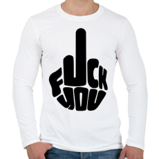 PRINTFASHION fuck you - Férfi hosszú ujjú póló - Fehér