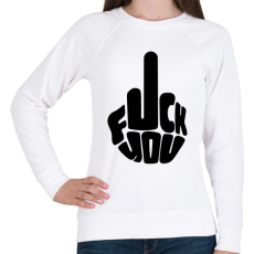 PRINTFASHION fuck you - Női pulóver - Fehér