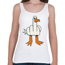 PRINTFASHION Fuck you sirály - Női atléta - Fehér női trikó