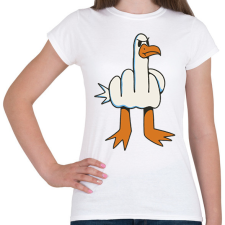 PRINTFASHION Fuck you sirály - Női póló - Fehér női póló