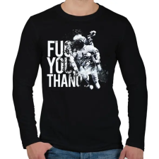 PRINTFASHION Fuck You Thanos - Férfi hosszú ujjú póló - Fekete férfi póló