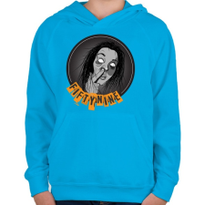 PRINTFASHION fuckofffiftynine-01.png - Gyerek kapucnis pulóver - Azúrkék gyerek pulóver, kardigán