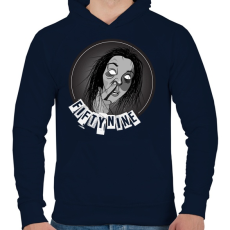 PRINTFASHION fuckofffiftynine-01wh-01 - Férfi kapucnis pulóver - Sötétkék