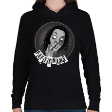PRINTFASHION fuckofffiftynine-01wh-01 - Női kapucnis pulóver - Fekete