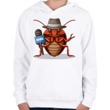 PRINTFASHION Független újságíró - Gyerek kapucnis pulóver - Fehér gyerek pulóver, kardigán