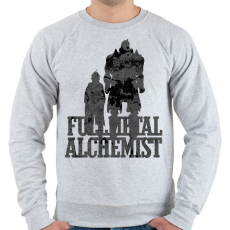 PRINTFASHION Fullmetal Alchemist - Férfi pulóver - Sport szürke