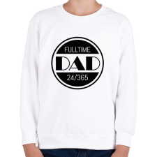 PRINTFASHION Fulltime DAD 24/365 - Gyerek pulóver - Fehér gyerek pulóver, kardigán