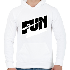 PRINTFASHION FUN thunder - Férfi kapucnis pulóver - Fehér férfi pulóver, kardigán