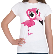 PRINTFASHION Funny Flamingo - Női póló - Fehér női póló