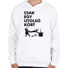 PRINTFASHION Funny Gamer - Gyerek kapucnis pulóver - Fehér