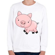 PRINTFASHION Funny Pig baby - Gyerek pulóver - Fehér