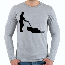 PRINTFASHION Fűnyírás - Férfi hosszú ujjú póló - Sport szürke férfi póló