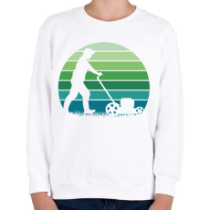 PRINTFASHION Fűnyírás - Gyerek pulóver - Fehér