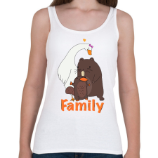 PRINTFASHION Furcsa kis család - Női atléta - Fehér női trikó