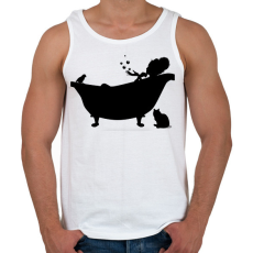 PRINTFASHION Fürdőkád - Férfi atléta - Fehér