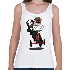 PRINTFASHION Fűrész & ET - Női atléta - Fehér női trikó