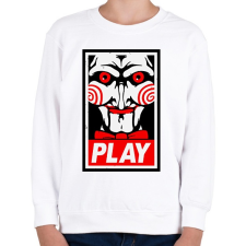 PRINTFASHION Fűrész play - Gyerek pulóver - Fehér gyerek pulóver, kardigán