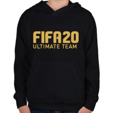 PRINTFASHION FUT 20 - Gyerek kapucnis pulóver - Fekete